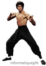 Gifs Bruce Lee et ses attaques