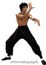 Gifs animes Bruce Lee scène du film