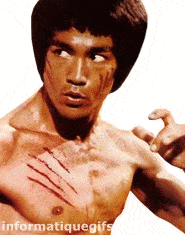 Gif animé Bruce Lee énervé et en colère