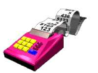 Gifs animes calculatrice rose avec des chiffres