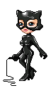 Gif Catwoman avec son costume de super héro