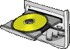 lecteur de disque avec un cdrom