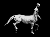 Gifs centaure homme en noir et blanc
