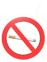 Image logo interdit de fumer avec une cigarette