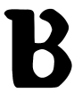 Alphabet B lettre noire