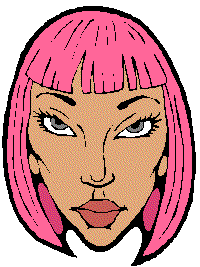 image femme age avec cheveux rose