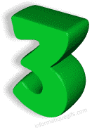 Image verte du chiffre 3