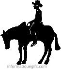 cheval avec un cowboy