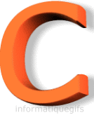 La lettre C orange