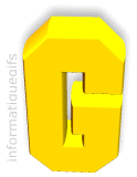 Clipart de la lettre G en jaune