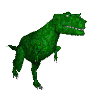 Gifs gros dinosaure vert qui a faim