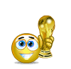 Smiley avec la coupe du monde