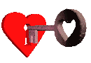 Coeur cadenas avec clef