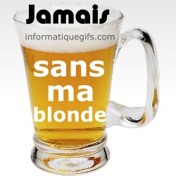 Humour biere blonde dans un verre