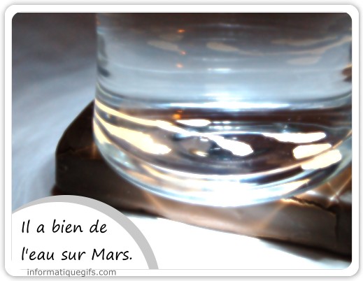 Humour eau sur la planète Mars