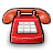 Icone telephone rouge