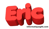 Gifs Eric 3D prenom anime en rouge