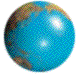 Image planete animé avec la carte du monde