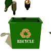 Gif animé poubelle recycle