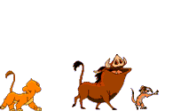 Les personnages du dessin animé le Roi Lion