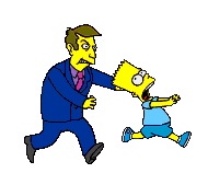 Gif anime Seymour Skinner et Bart Simpson