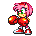 Amy rose gif animé Sonic qui fait de la boxe
