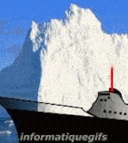 iceberg bateau animee