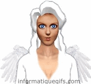 Femme ange blanc