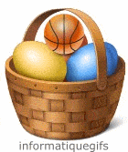 Ballon de basket oeuf de paques