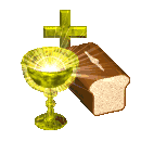 gif coupe de vin avec pain et croix