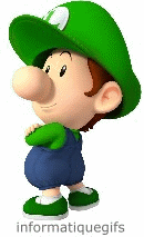 Le bebe luigi du jeu mario kart