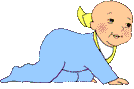 Image bébé animé qui avance a genoux