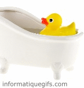 Un petit canard dans la baignoire