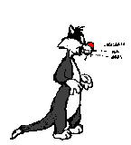 Gifs Sylvestre qui fait peur avec ses griffes