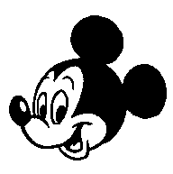 Gifs tete de Mickey de Disney qui fait un clin d'oeil