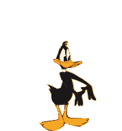 Gif Daffy Duck qui devient plat