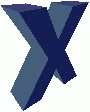 3D image X letter