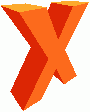 La lettre X orange