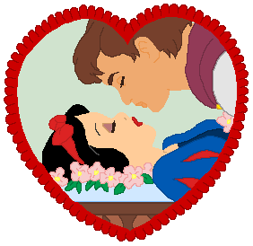 Clipart blanche neige et le prince