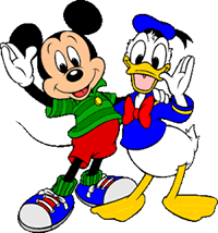 Gif anime mickey et donald duck