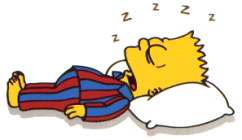 clipart bart qui dort