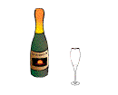 gif champagne avec verre