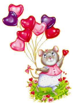 Image peluche souris avec coeur