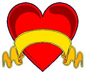 Clipart coeur avec ruban