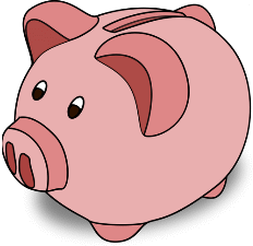 Clipart cochon tirelire