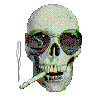une tete de mort qui fume