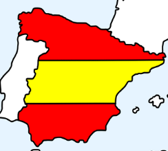 clipart carte espagne