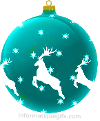 image sphere en verre avec renne
