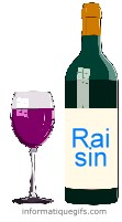 un verre de jus de raisin