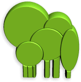 arbre 3D de couleur verte